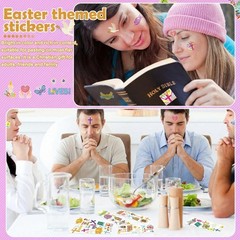 1600 Pcs Easter Sticker Bulk Religious He Lives Christian Stickers Sheet Assort.