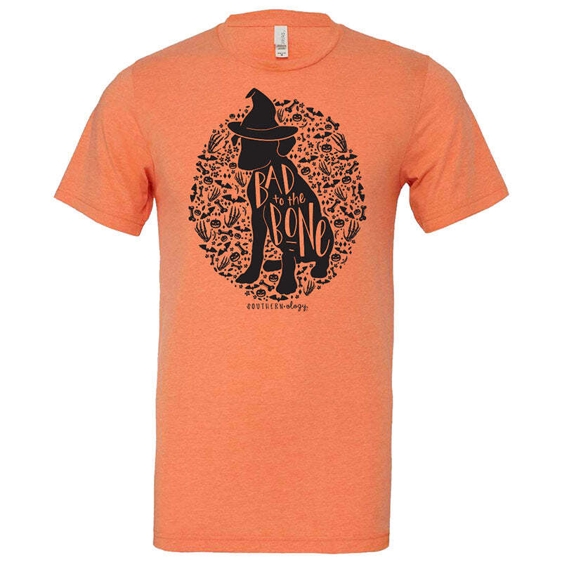Southernology Dog Bone Halloween Statement Canvas T-Shirt
