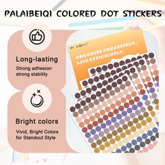 4400 PCS Dot Stickers,0.5 Inch Color Coding Labels,16 Morandi Colors,Round St…