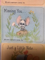 Vintage 1975 Hallmark Mouse Sticker Mice Pen Pal Messages 1 Sheet