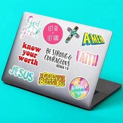 220Pcs Inspirational Christian Stickers Bulk, Vinly Waterproof Bible Verse Jesus