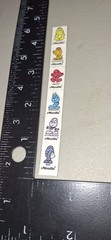 Vintage Stickers RAREST KENT MOODIES Tiny Tiny Strip Of 6 Stickers 1 Strip