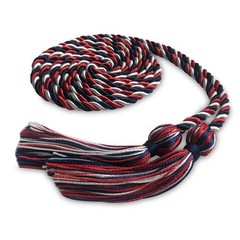 Single Honor Cord Three-Color (Navy Blue/Red/White)