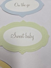 Creative Memories Set Of 11 Baby Title Scrapbook Die Cuts Blue Yellow Green
