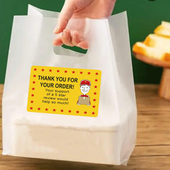 250 Pcs Star Review Delivery Labels Thank You for Your Order Stickers 2 X 3 Inch
