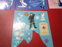 (3) Disney Frozen stickers and (1) Half-Cut