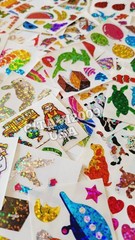 VINTAGE STICKERS LOT OF 176 MODULES HAMBLY STUDIOS PRISMATIC/GLITTER NO REPEATS