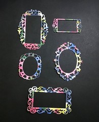Frames Vintage Labels Borders Die Cut Embellishments 5 Designs Scrapbooks Cards