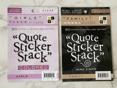 Lot of 2 Quote Sticker Stack Packs Family Girls Edition 50 Each Scrapbooking New
