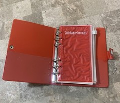 Vintage Stickopotamus Gingham Sticker Binder Book Zipper Pouch Stickers Sheets!