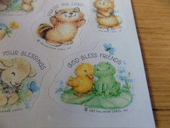 Vintage Ambassador 1985 Sheet Stickers Hallmark Jesus God Animals Love