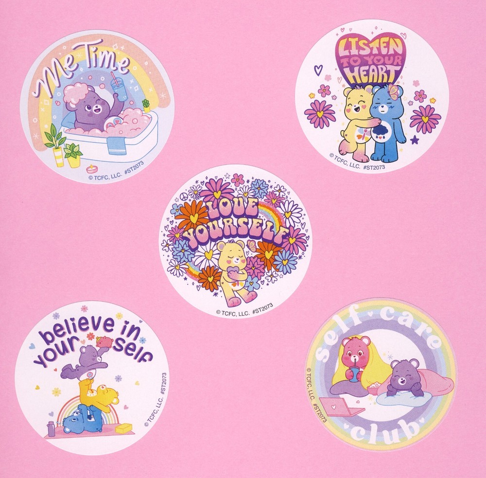 10 Care Bears Love Yourself – Large Stickers – Party Favors – Rewards
