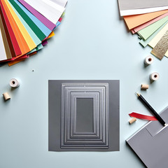 Rectangle Border Die Cut for Card Making, Scrapbooking Die-Cuts, Metal Cutting