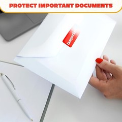 500-Pack Tamper Proof Stickers 1×3 – Strong Adhesive for Tamper Detection