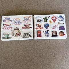 500 Vintage Stickers Scrapbooking JOHN GROSSMAN Teapots Hearts Book Key Clock