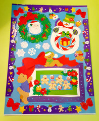 vintage Sandylion Scrapbook memories of Christmas large sticker sheet