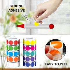 5000 PCS 3/4″ Colored Dot Stickers Round Color Coding Labels, 10 Assorted Col…