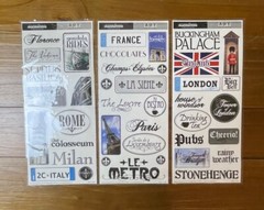 Creative Imagination Rome France London Danelle Johnson Epoxy Stickers Scrapbook