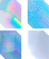20 Sheets Holographic Printable Sticker Paper 8.5X 11 Inch Waterproof Sticker Pa