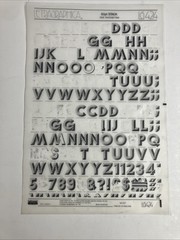 Letraset Upper Case & Num STACK 60pt – 9 Sheets! – LG424