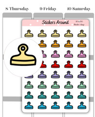 Binder Clasp Icon Planner Sticker, Calendar and Bullet Journal Sticker