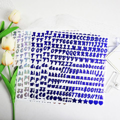 1568 Pieces Colorful Glitter Letter Sticker, 8 Sheets Self-Adhesive Vinyl Sparkl