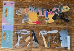 RARE Jolees Mr Fix It Title Tool Belt Tools Handyman Dad Hammer Axe Screwdriver