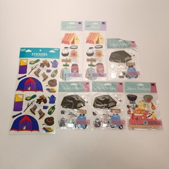 Jolees Camping Tent Hiking 3D Stickers Sticker Woods Picnic Trip Lot of 7 New