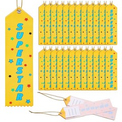 100 PCS Superstar Award Ribbons 8×2 Inch Prizes Bulk For School Competition