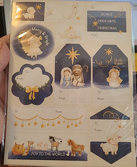 120 PCS Christmas Tags Sticker Gift Labels Angels animals Nativity to from