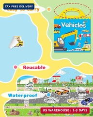 Benresive Reusable Sticker Book for Toddlers, Travel Stickers for Kids, Toddler