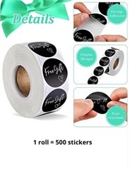 500ct ~ Stickers 1″ FREE GIFT 💖 Labels On Roll 💖 for SMALL BUSINESS Gratitude