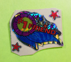 vintage 80’s Decal Specialties BJ prism #1 Friend small sticker module