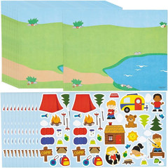 Summer Camp Sticker Scenes – Makes 12 – Multicolor