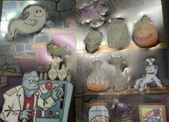 Rare Vintage Stickers Collectible Halloween Monster Creatures Frankensteins Lab