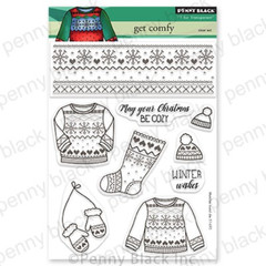 Penny Black Clear Cling Stamps GET COMFY