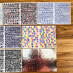 Creative Memories Mini ABC/123 Letters, Lot of 7 Sheets, All Different, NEW
