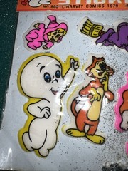 Vtg 1979 Casper & Friends 3d Puff Stickers! 5 In Pack NOS