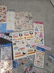 Disney Princess Scrapbook Stickers 30 pc LOT Mickey Pooh Snow White Cinderella
