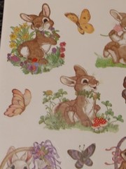 stickety-doo-da stickers Easter bunny rabbit holiday agc 4 sheets