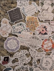 Inspirational Jesus Christian Stickers – 50Pcs Bible Verse Phrase Multicolor