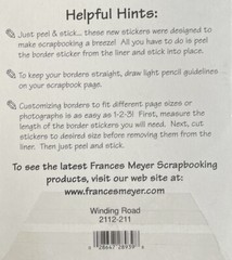 RARE Vintage Frances Meyer winding road street light stop signs Stickers border