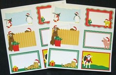 Mrs Grossman Two Sheets 6×6″ Christmas Label Tags (circa 2001)