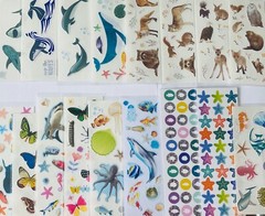 279+ Sticker Lot animals butterfly cat kittens bird flowers plants sea wild life