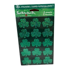 American Greetings St Patricks Day Stickers 2 sheets Prism Shamrocks Sealed