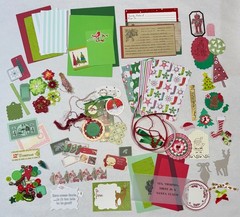 Christmas lot scrapbook planner journal junk collage ephemera paper crafting art