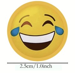 500 pcs Emotion Sticker Roll 1 Inch Round Kawaii Smile, Emoji, Happy Faces