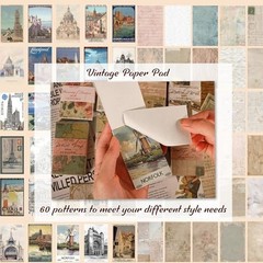 565 Pcs Vintage Scrapbook Paper Kit with Flower Stickers, Decorative Craft Set f