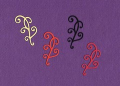 FLOURISH # 7 die cuts scrapbook cards