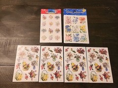 Vintage Lot Floral Flower 108 Stickers 10 Sheets Hallmark & AGC Scratch Sniff